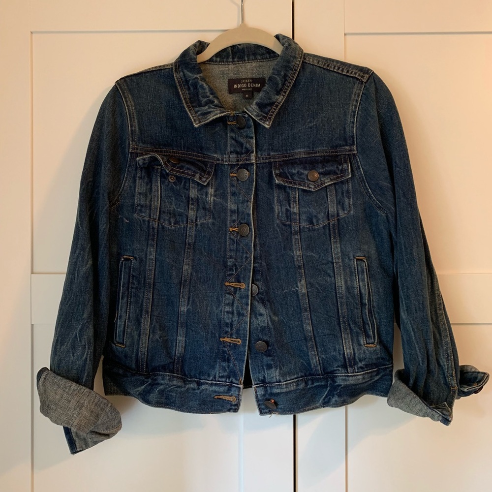 LIKE NEW J.Crew Indigo Denim Jacket Size Medium